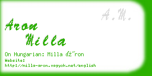 aron milla business card